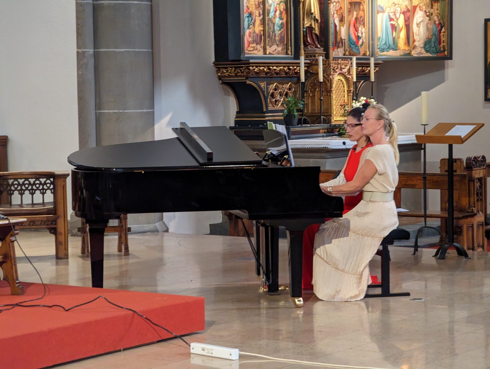 Piano and singing lesson at Harmony Music School